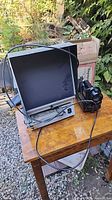 Kodak 324 microfiche reader with screen and cords