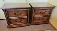 Front view of both matching nightstands