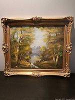 Full view of framed painting