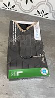 Damaged but full box of DuraCore black nitrile gloves size large