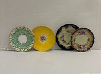 Front view of all four plates upright