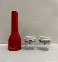 Finamill red grinder with two pods