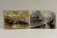 Both canvas paintings side by side