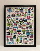 Full view of framed silkscreen print