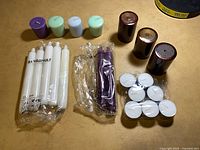 Group shot showing all candles in lot