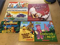 All five books laid out showing covers