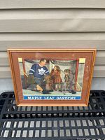 Full view of framed Maple Leaf Gardens Turk Broda print
