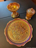 Group shot of plate, compote, sugar bowl