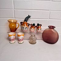 Group shot of all eight items on shelf