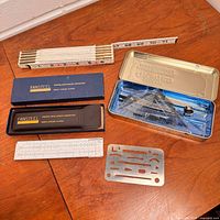 group shot of all drafting accessories