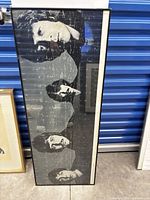 Full view of framed Beatles poster
