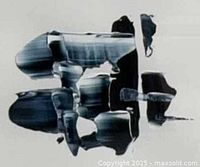 Close view of abstract brushstroke composition