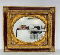 Front view showing full mirror and frame