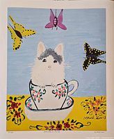 Front view of lithograph showing artwork, edition number and signature