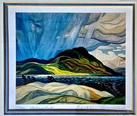 Front view showing entire framed print with mat and frame