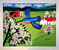 Front view of the lithograph showing full artwork and border numbering