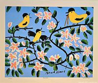 Full view of lithograph showing artwork, edges and numbering