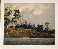 Full view of the numbered limited edition lithograph showing entire image with border