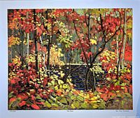 Front view of lithograph showing full artwork with white border