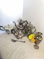 Group view of all silver-plate pieces
