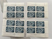 All four corner plate blocks displayed front side up