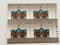 Full view of four-stamp block with selvage