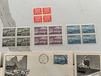 All three stamp blocks and both first day covers