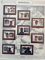 Full sheet of Grenada baseball stamps