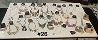 Full view of all Paparazzi jewelry pieces laid out on board