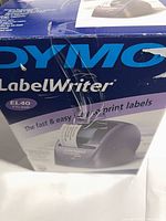 Front of boxed Dymo LabelWriter EL40