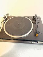 Top view of Technics SL-B260 turntable with platter and tonearm visible