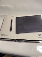 Front of retail box showing Wacom Intuos Pro small tablet and pen