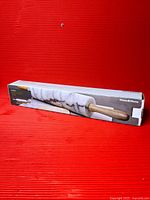 Boxed marble rolling pin showing brand and packaging