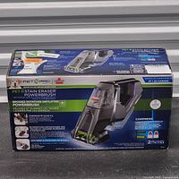 Front view of sealed Bissell Pet Pro Stain Eraser PowerBrush box