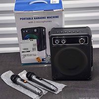 Speaker, microphones and box overview