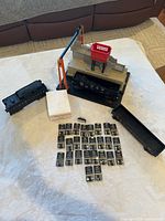 Loader accessory, tender, box, hopper, gondola, small parts displayed