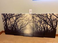 All five canvas panels side by side