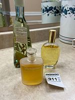 All three bottles on countertop