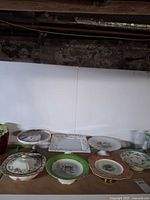 Overall shot including the green-band plate in bottom center of image