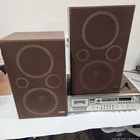 Receiver and both speakers front view