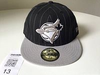 Cap front view showing logo, brim, size sticker