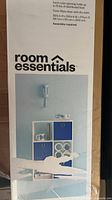 Front of sealed box showing Room Essentials 6-Cube Organizer
