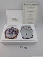 Music box parts and COA in original Styrofoam packaging