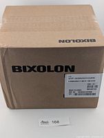 Front view of sealed Bixolon printer box showing brand name and model label