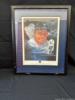 Framed limited edition Babe Ruth print overall view