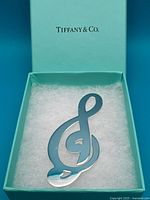 Bookmark in box with Tiffany & Co. lid visible