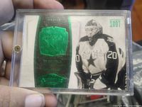 Front of Ed Belfour Dallas Stars limited edition 2⁄5 card in magnetic case