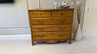 Front view of Ethan Allen five-drawer dresser