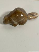 Side view of polished onyx beaver