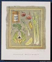 Front view of Karyn Frances Gray vegetable wall plaque